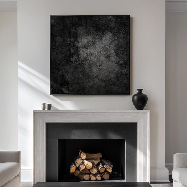 Large Framed Navy Blue Modern Abstract Wall Art for Living Room, Canvas Paintings Artwork for Walls, Minimalist Blue Art Prints Pictures for Hallway, Bedroom, Office Wall Decor -30x30 Inch - Image 5