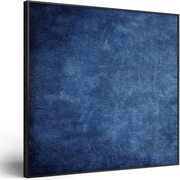 Large Framed Navy Blue Modern Abstract Wall Art for Living Room, Canvas Paintings Artwork for Walls, Minimalist Blue Art Prints Pictures for Hallway, Bedroom, Office Wall Decor -30x30 Inch - Image 43