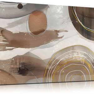 Grey and Brown Boho Abstract Canvas Wall Art for Living Room Bedroom Home Office Large Abstract Prints Modern Wall Decor Size 20x40