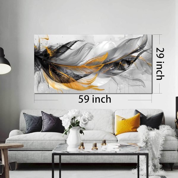 Grey and Brown Boho Abstract Canvas Wall Art for Living Room Bedroom Home Office Large Abstract Prints Modern Wall Decor Size 20x40 - Image 6