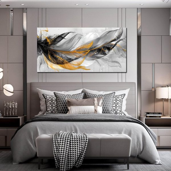 Grey and Brown Boho Abstract Canvas Wall Art for Living Room Bedroom Home Office Large Abstract Prints Modern Wall Decor Size 20x40 - Image 7