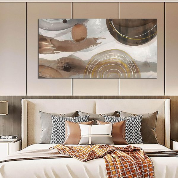Grey and Brown Boho Abstract Canvas Wall Art for Living Room Bedroom Home Office Large Abstract Prints Modern Wall Decor Size 20x40 - Image 10