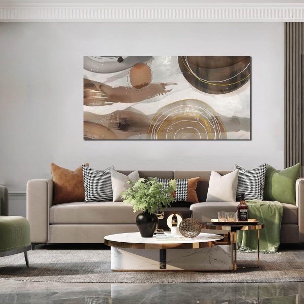 Grey and Brown Boho Abstract Canvas Wall Art for Living Room Bedroom Home Office Large Abstract Prints Modern Wall Decor Size 20x40 - Image 12