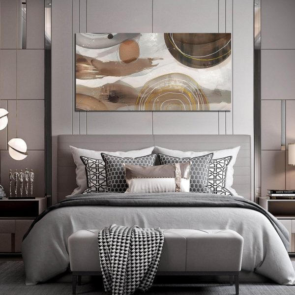 Grey and Brown Boho Abstract Canvas Wall Art for Living Room Bedroom Home Office Large Abstract Prints Modern Wall Decor Size 20x40 - Image 14