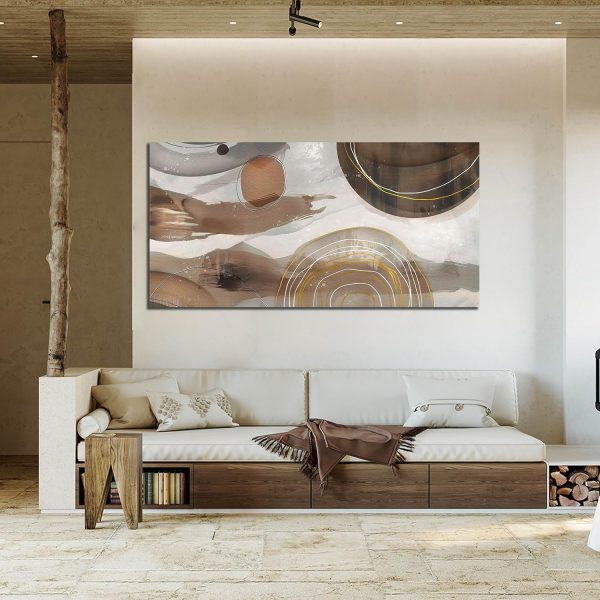 Grey and Brown Boho Abstract Canvas Wall Art for Living Room Bedroom Home Office Large Abstract Prints Modern Wall Decor Size 20x40 - Image 15