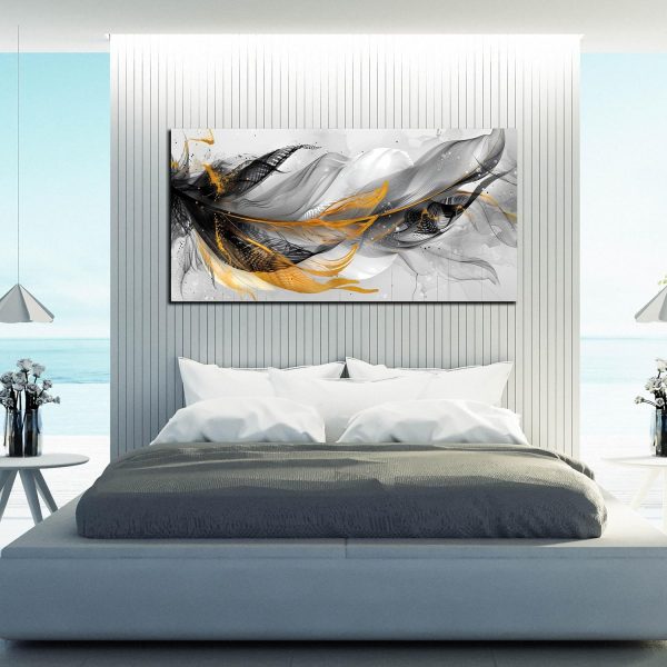 Grey and Brown Boho Abstract Canvas Wall Art for Living Room Bedroom Home Office Large Abstract Prints Modern Wall Decor Size 20x40 - Image 19