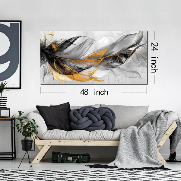 Grey and Brown Boho Abstract Canvas Wall Art for Living Room Bedroom Home Office Large Abstract Prints Modern Wall Decor Size 20x40 - Image 20