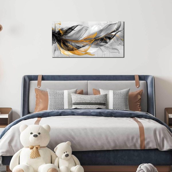 Grey and Brown Boho Abstract Canvas Wall Art for Living Room Bedroom Home Office Large Abstract Prints Modern Wall Decor Size 20x40 - Image 25