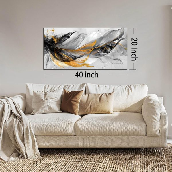 Grey and Brown Boho Abstract Canvas Wall Art for Living Room Bedroom Home Office Large Abstract Prints Modern Wall Decor Size 20x40 - Image 27