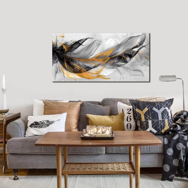 Grey and Brown Boho Abstract Canvas Wall Art for Living Room Bedroom Home Office Large Abstract Prints Modern Wall Decor Size 20x40 - Image 28