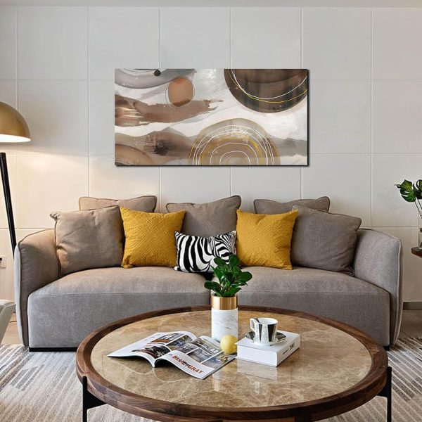 Grey and Brown Boho Abstract Canvas Wall Art for Living Room Bedroom Home Office Large Abstract Prints Modern Wall Decor Size 20x40 - Image 32
