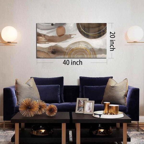 Grey and Brown Boho Abstract Canvas Wall Art for Living Room Bedroom Home Office Large Abstract Prints Modern Wall Decor Size 20x40 - Image 33