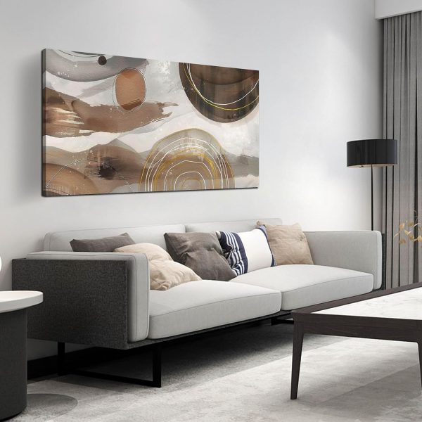 Grey and Brown Boho Abstract Canvas Wall Art for Living Room Bedroom Home Office Large Abstract Prints Modern Wall Decor Size 20x40 - Image 36