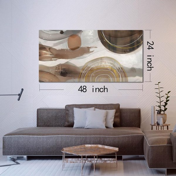 Grey and Brown Boho Abstract Canvas Wall Art for Living Room Bedroom Home Office Large Abstract Prints Modern Wall Decor Size 20x40 - Image 40