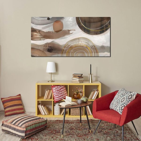 Grey and Brown Boho Abstract Canvas Wall Art for Living Room Bedroom Home Office Large Abstract Prints Modern Wall Decor Size 20x40 - Image 41