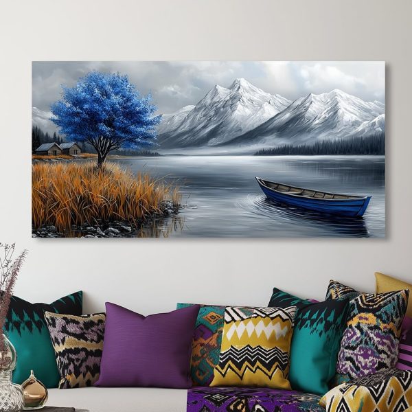 GAFSING Gold Tree of Life Wall Art for Living Room Office Golden Leaves Black Painting Prints Modern Canvas Artwork Family Bedroom Decor (16x32 Inches) - Image 9