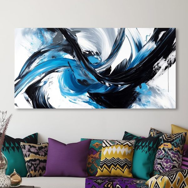 GAFSING Gold Tree of Life Wall Art for Living Room Office Golden Leaves Black Painting Prints Modern Canvas Artwork Family Bedroom Decor (16x32 Inches) - Image 25