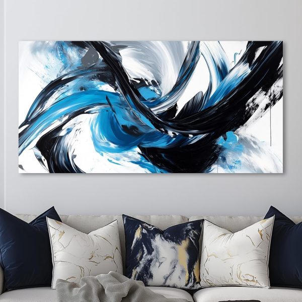 GAFSING Gold Tree of Life Wall Art for Living Room Office Golden Leaves Black Painting Prints Modern Canvas Artwork Family Bedroom Decor (16x32 Inches) - Image 28