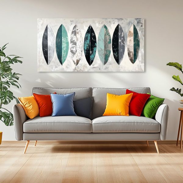 GAFSING Gold Tree of Life Wall Art for Living Room Office Golden Leaves Black Painting Prints Modern Canvas Artwork Family Bedroom Decor (16x32 Inches) - Image 39