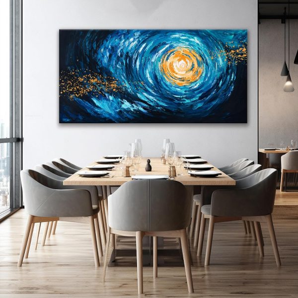 Canvas Wall Art Decor Modern Wall Art Decor Prints Gold Wall Art Pictures Wall Decor Blue Grey Misty Botanical Textured Artwork for Walls For Room Living Room Bedroom Office Wall Decor 20"X40" - Image 17