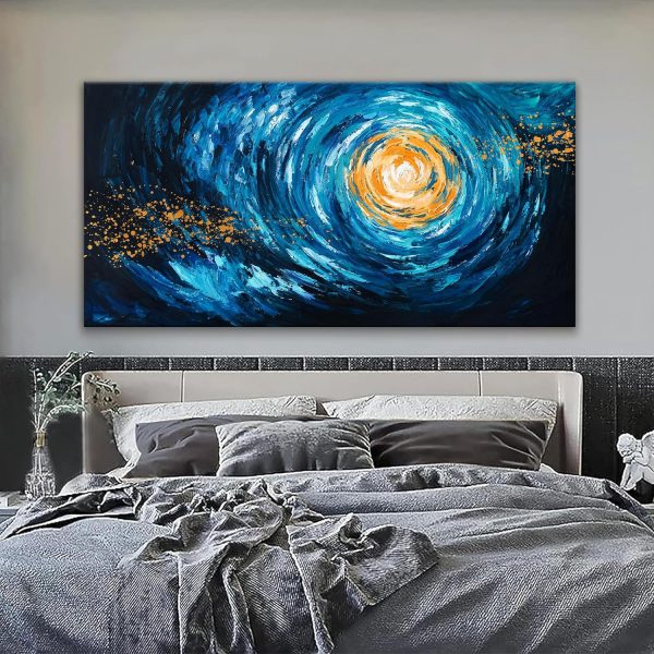 Canvas Wall Art Decor Modern Wall Art Decor Prints Gold Wall Art Pictures Wall Decor Blue Grey Misty Botanical Textured Artwork for Walls For Room Living Room Bedroom Office Wall Decor 20"X40" - Image 18