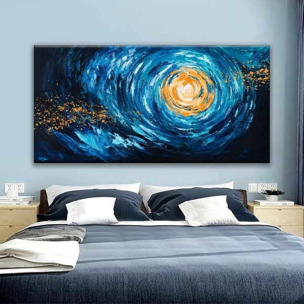 Canvas Wall Art Decor Modern Wall Art Decor Prints Gold Wall Art Pictures Wall Decor Blue Grey Misty Botanical Textured Artwork for Walls For Room Living Room Bedroom Office Wall Decor 20"X40" - Image 19