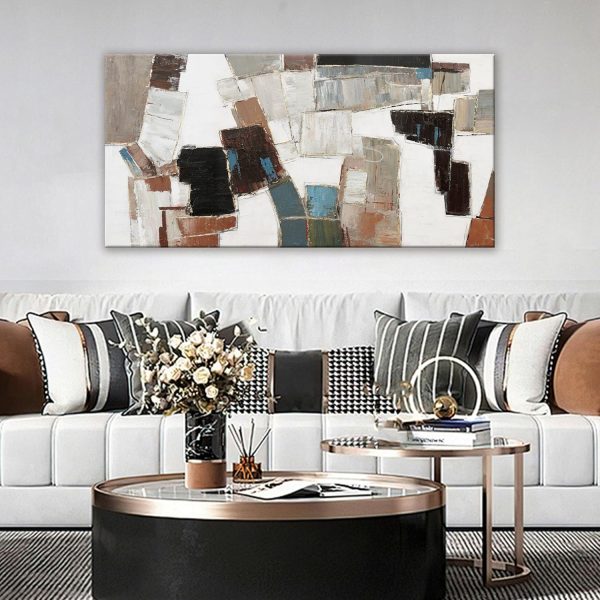 Canvas Wall Art Decor Modern Wall Art Decor Prints Gold Wall Art Pictures Wall Decor Blue Grey Misty Botanical Textured Artwork for Walls For Room Living Room Bedroom Office Wall Decor 20"X40" - Image 46