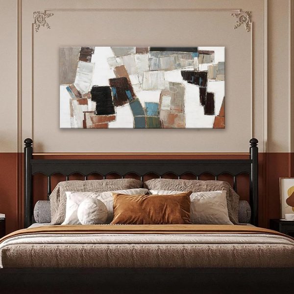 Canvas Wall Art Decor Modern Wall Art Decor Prints Gold Wall Art Pictures Wall Decor Blue Grey Misty Botanical Textured Artwork for Walls For Room Living Room Bedroom Office Wall Decor 20"X40" - Image 49