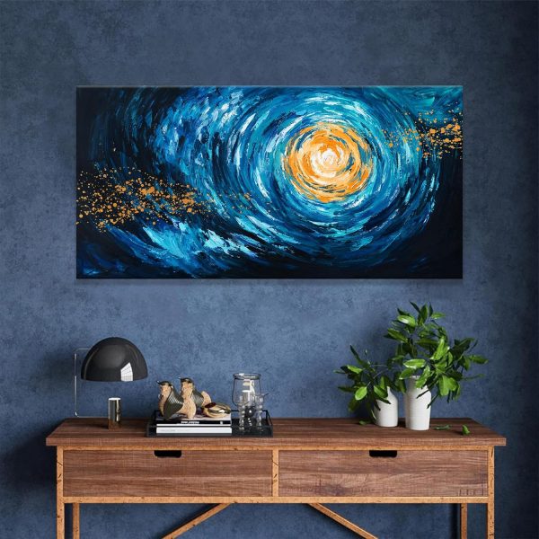 Canvas Wall Art Decor Modern Wall Art Decor Prints Gold Wall Art Pictures Wall Decor Blue Grey Misty Botanical Textured Artwork for Walls For Room Living Room Bedroom Office Wall Decor 20"X40" - Image 54
