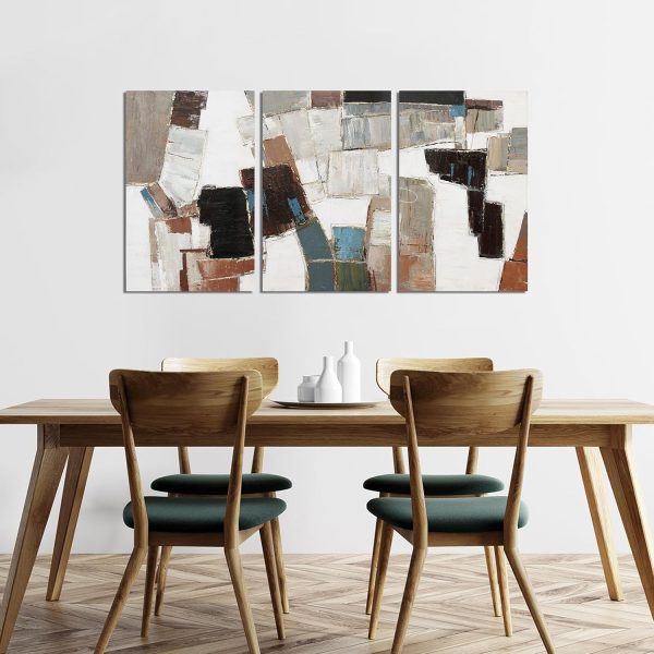 Canvas Wall Art Decor Modern Wall Art Decor Prints Gold Wall Art Pictures Wall Decor Blue Grey Misty Botanical Textured Artwork for Walls For Room Living Room Bedroom Office Wall Decor 20"X40" - Image 60