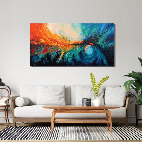 Canvas Wall Art Decor Modern Wall Art Decor Prints Gold Wall Art Pictures Wall Decor Blue Grey Misty Botanical Textured Artwork for Walls For Room Living Room Bedroom Office Wall Decor 20"X40" - Image 95