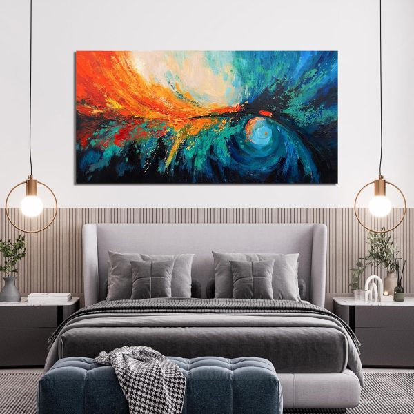 Canvas Wall Art Decor Modern Wall Art Decor Prints Gold Wall Art Pictures Wall Decor Blue Grey Misty Botanical Textured Artwork for Walls For Room Living Room Bedroom Office Wall Decor 20"X40" - Image 96