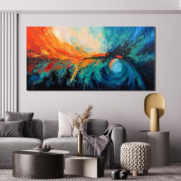 Canvas Wall Art Decor Modern Wall Art Decor Prints Gold Wall Art Pictures Wall Decor Blue Grey Misty Botanical Textured Artwork for Walls For Room Living Room Bedroom Office Wall Decor 20"X40" - Image 106