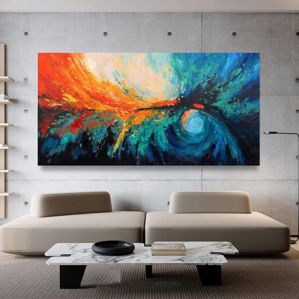 Canvas Wall Art Decor Modern Wall Art Decor Prints Gold Wall Art Pictures Wall Decor Blue Grey Misty Botanical Textured Artwork for Walls For Room Living Room Bedroom Office Wall Decor 20"X40" - Image 114