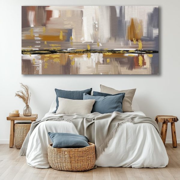 Abstract Wall Art Black and White Modern Artwork Geometric Line Art Canvas Painting Wall Decor for Living Room Bedroom Dining Room Home Office Decor 20"x40" with Framed… - Image 14
