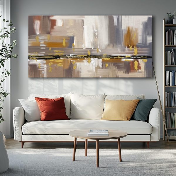 Abstract Wall Art Black and White Modern Artwork Geometric Line Art Canvas Painting Wall Decor for Living Room Bedroom Dining Room Home Office Decor 20"x40" with Framed… - Image 15