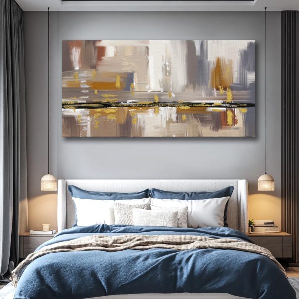 Abstract Wall Art Black and White Modern Artwork Geometric Line Art Canvas Painting Wall Decor for Living Room Bedroom Dining Room Home Office Decor 20"x40" with Framed… - Image 16