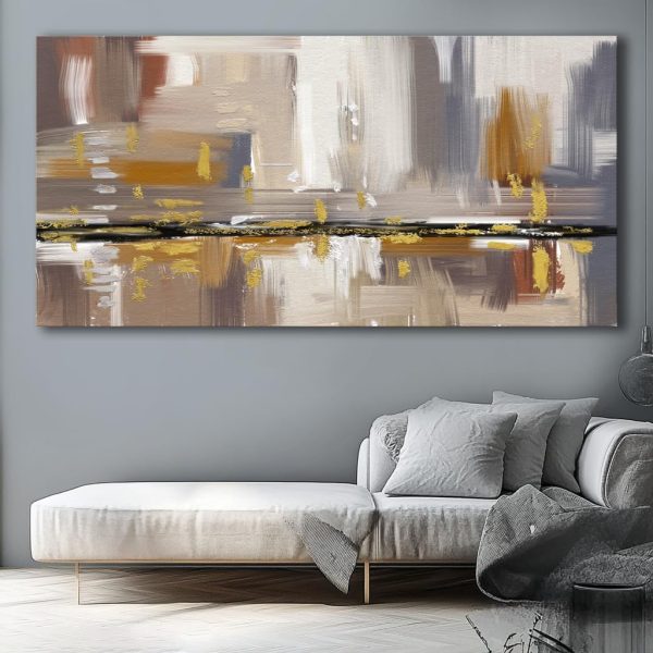 Abstract Wall Art Black and White Modern Artwork Geometric Line Art Canvas Painting Wall Decor for Living Room Bedroom Dining Room Home Office Decor 20"x40" with Framed… - Image 17