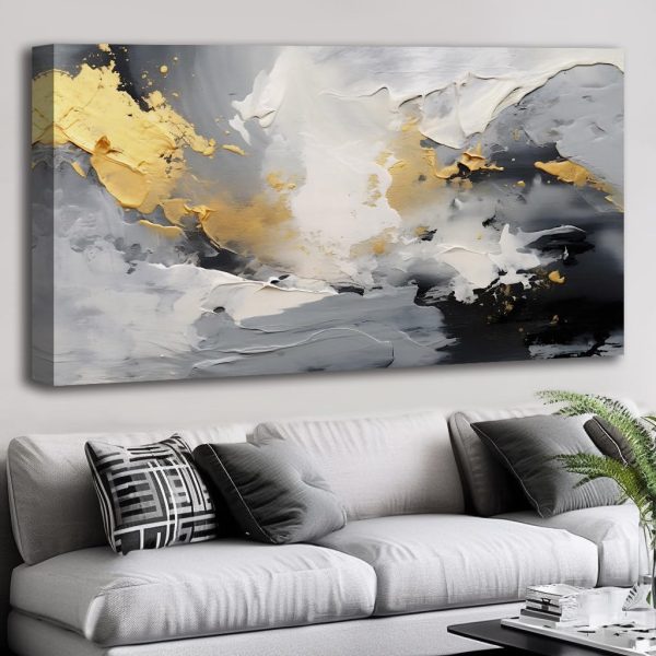 Abstract Wall Art Black and White Modern Artwork Geometric Line Art Canvas Painting Wall Decor for Living Room Bedroom Dining Room Home Office Decor 20"x40" with Framed… - Image 23
