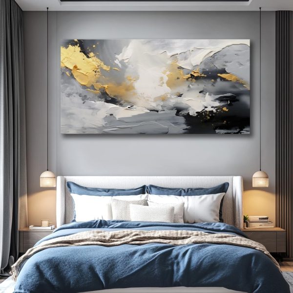 Abstract Wall Art Black and White Modern Artwork Geometric Line Art Canvas Painting Wall Decor for Living Room Bedroom Dining Room Home Office Decor 20"x40" with Framed… - Image 26