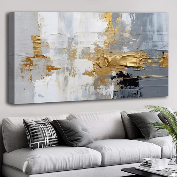 Abstract Wall Art Black and White Modern Artwork Geometric Line Art Canvas Painting Wall Decor for Living Room Bedroom Dining Room Home Office Decor 20"x40" with Framed… - Image 28