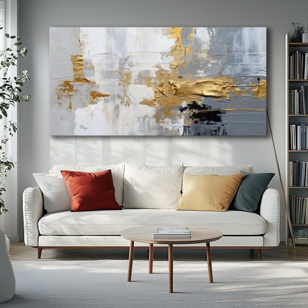 Abstract Wall Art Black and White Modern Artwork Geometric Line Art Canvas Painting Wall Decor for Living Room Bedroom Dining Room Home Office Decor 20"x40" with Framed… - Image 30