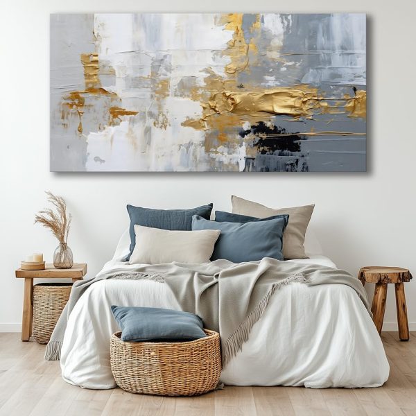 Abstract Wall Art Black and White Modern Artwork Geometric Line Art Canvas Painting Wall Decor for Living Room Bedroom Dining Room Home Office Decor 20"x40" with Framed… - Image 31