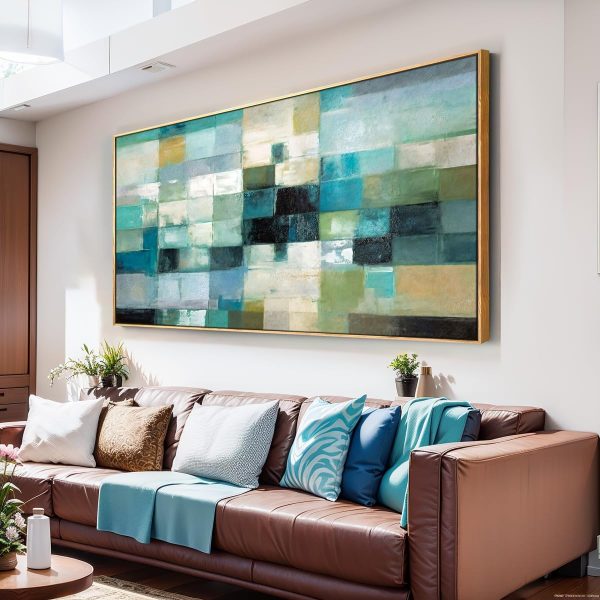 Abstract Wall Art Black and White Modern Artwork Geometric Line Art Canvas Painting Wall Decor for Living Room Bedroom Dining Room Home Office Decor 20"x40" with Framed… - Image 40