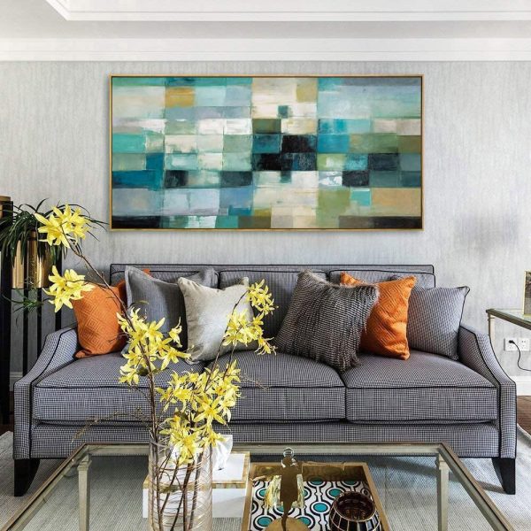 Abstract Wall Art Black and White Modern Artwork Geometric Line Art Canvas Painting Wall Decor for Living Room Bedroom Dining Room Home Office Decor 20"x40" with Framed… - Image 45