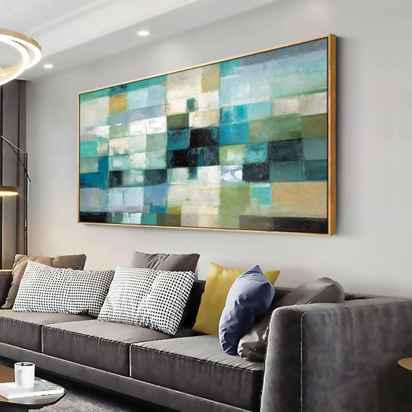 Abstract Wall Art Black and White Modern Artwork Geometric Line Art Canvas Painting Wall Decor for Living Room Bedroom Dining Room Home Office Decor 20"x40" with Framed… - Image 46