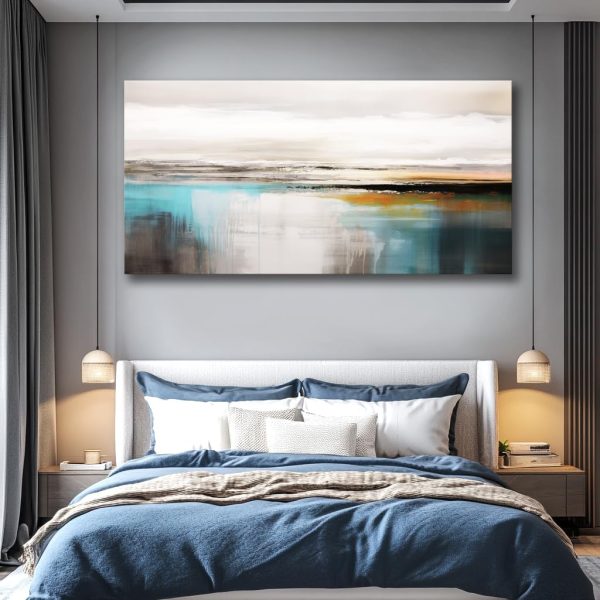 Abstract Wall Art Black and White Modern Artwork Geometric Line Art Canvas Painting Wall Decor for Living Room Bedroom Dining Room Home Office Decor 20"x40" with Framed… - Image 50