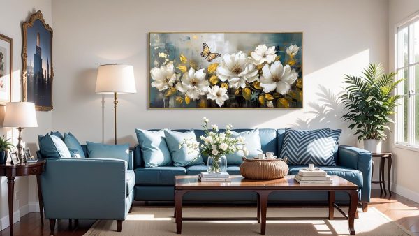 Wall Art Abstract Art Paintings Tree of Life Posters Prints Landscape Picture Colorful Modern Canvas Painting for Living Room Bedroom Office Large Decor 20"x40" with Framed - Image 5