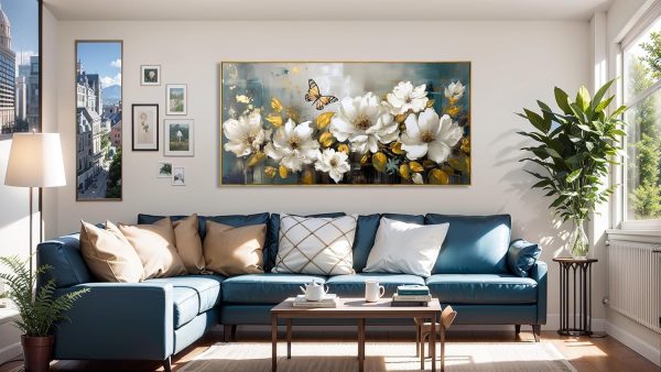 Wall Art Abstract Art Paintings Tree of Life Posters Prints Landscape Picture Colorful Modern Canvas Painting for Living Room Bedroom Office Large Decor 20"x40" with Framed - Image 7