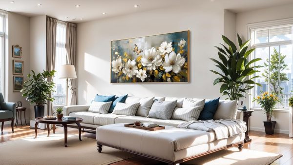 Wall Art Abstract Art Paintings Tree of Life Posters Prints Landscape Picture Colorful Modern Canvas Painting for Living Room Bedroom Office Large Decor 20"x40" with Framed - Image 8
